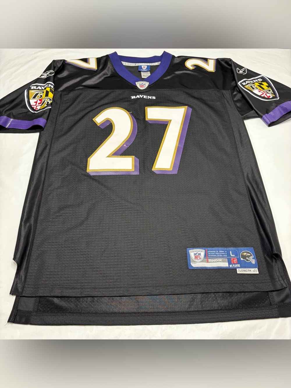 Ray Rice #27 Reebok Jersey Baltimore Ravens Black Men’s Large